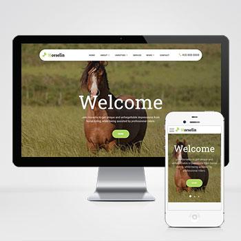 (自适应手机版)html5响应式养马场畜牧业外贸网站源码模板