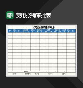 招待费、差旅费报销审批表Excel模板