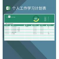 工作计划表学习计划表个人计划表Excel模板