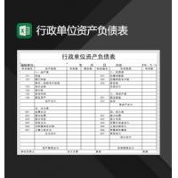 行政单位资产负债情况汇总表Excel模板
