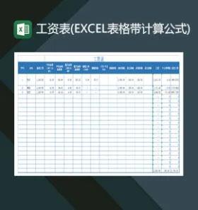 公司部门员工工资表统计表单Excel模板